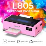 EnjoyColor A4 DTF Transfer Printer 100% Transfer Rate for DIY Print T-Shirts, Leather, Other Textile (A4 Printer + Software + 5x250ml Ink + Roll of Film)