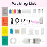 EnjoyColor A4 DTF Transfer Printer 100% Transfer Rate for DIY Print T-Shirts, Leather, Other Textile (A4 Printer + Software + 5x250ml Ink + Roll of Film)