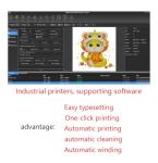 Stable industrialized Print Head A3 DTF Printer with White Ink Circulation System, Clothing Fabric Printing Machine (Printer + Automatic Oven + Software + Computer + Materials)