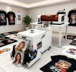 Stable industrialized Print Head A3 DTF Printer with White Ink Circulation System, Clothing Fabric Printing Machine (Printer + Automatic Oven + Software + Computer + Materials)