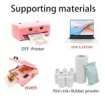 INKYKITTY Pink A3 Roll-to-Roll DTF Printer with Industrial Printhead, White Ink Recirculation System & USB Connectivity, High-Resolution Direct to Film Transfer Printer for Small Business Production