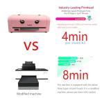 INKYKITTY Pink A3 Roll-to-Roll DTF Printer with Industrial Printhead, White Ink Recirculation System & USB Connectivity, High-Resolution Direct to Film Transfer Printer for Small Business Production