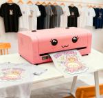 INKYKITTY Pink A3 Roll-to-Roll DTF Printer with Industrial Printhead, White Ink Recirculation System & USB Connectivity, High-Resolution Direct to Film Transfer Printer for Small Business Production