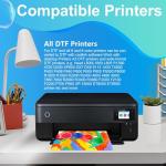 LCL Premium DTF Ink 1500ML-DTF Transfer Ink for PET Film Refill for DTF Printers ET-8550 XP-15000 L1800 L805 R1390 R2400 Heat Transfer Printing Direct to Film (250ml x 6, CMYK 2Wh)