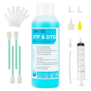 Powerful Printhead Cleaning Kit for All DTF DTG Printer DTF Cleaning Solution for Direct Transfer Film Printers ET-8550 XP-15000 L1800, DTG Printhead Cleaning Solution Work with DTF DTG Printer 100ML