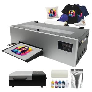 A4 DTF Printer and Oven, Transfer Printing Machine for DIY T-Shirts (A4 Printer+Oven+Software+5x250ml Ink+Film)
