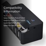 OFFNOVA CISS DTF White Ink Circulation System, Upgraded Extension CISS Ink Tube and Waste Ink Collector for ET8550 L805 DTF Printer (Black)