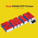 InkSonic Dual XP600 DTF Printer Bundles, 2 Heads XP600 DTF Printer Machine with Powder Shaker & Dryer, Automatic Maintenance and Curing, 13'' T-Shirt Maker, Direct to Film Transfer for Custom Printing