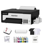 RocRow A4 L8058 DTF Printer Bundle, XP600 DTF Printer Machine with Handheld Heat Press for DIY T Shirt Printing, White Ink Mixing, Auto Cleaning for DIY & Custom Printing, Auto Curing, L8