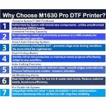 Lancelot M1630 Pro DTF Printer Bundle: Ultimate Automatic T-Shirt Printing Station w/Smart Maintenance, Mobile Workstation & Pro-Grade Equipment – Perfect for Startups & Small Businesses
