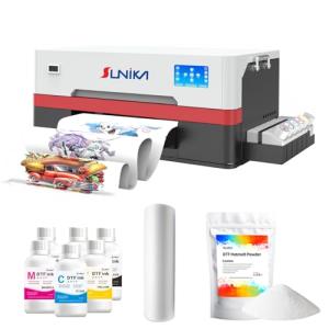 SUNIKA DTF Printer, A3 Width DTF Transfer Printing Machine Direct to Film Printers with White Ink Circulation System & Auto Clean for Dark and Light Clothing (Printer)