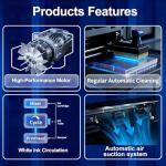 SUNIKA DTF Printer, A3 Width DTF Transfer Printing Machine Direct to Film Printers with White Ink Circulation System & Auto Clean for Dark and Light Clothing (Printer)