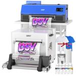 DSV A3 Plus XP600 DTF Printer,2X Printing Speed Compared to L1800,4.5” LED Multi-Function Touch Screen,Built-in White Circulation and Automatic Cleaning (C13-Printer+Powder Shaker&Dryer)