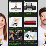 CenDale Premium DTF Transfer Film 13"x19" - A3 Plus 50 Sheets Double-Sided Matte Clear PreTreat Sheets PET Heat Transfer Paper for DIY Direct Print on All Fabric and Colors T-Shirts Textile