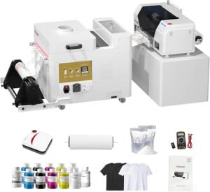 RocRow InkSonic U13 DTF Printer Machine with Powder Shaker and Dryer, A3 DTF Printer Bundles, T Shirt Printing Machine with XP600 Printhead, Direct to Film, White Ink Circulation, Auto Maintenance