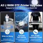 RocRow InkSonic L13 DTF Printer with Powder Shaker & Dryer, A3 DTF Printer Bundle, 13" Easy Lightweight T Shirt Transfer Printing Machine with XP600 Printhead, L18058, Direct to Film