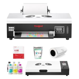 Procolored F8 DTF Printer A4 L800 Panda Apparel Transfer Printing Machine with White Ink Circulation Roll Feeder (Printer+Oven+6 x 250ml Ink+100m Film)