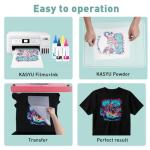 KASYU DTF Transfer Film, 50 Sheets 8.5"*11" DTF Paper for All Inkjet Printers,DTF Film for Dark Garments,Upgraded Premium Direct to Film for All Fabrics