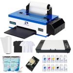 PUNEHOD A3 R1390 DTF Printer Start Kits, DTF Oven, Replacement Printhead, 4pcs T-Shirts, Software, 2 Sets DTF Supplys, 13" T-Shirt Transfer Machine for Clothes Design, Commercial Custom Printing