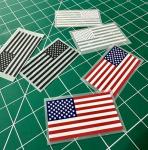 10 Pack American Flag DTF Heat Transfer, 3.25" x 1.75" Uniform USA Durable, Washable, and Perfect for Uniforms, Shirts, and Jerseys | Hot Peel | Made in America (RWB Left Sleeve)