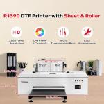 RocRow InkSonic R1390 DTF Printer, A3/13' Width DTF Transfer Machine | C13, Custom Garment Printing, Multi-Material Compatible, Direct to Film, White Ink Circulation System & Auto Clean