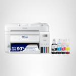 Epson EcoTank ET-3843 Wireless Color All-in-One Cartridge-Free Supertank Printer with Scanner, Copier, ADF and Ethernet-for The Ultimate Home Office, White