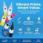 DTF Ink 6-Pack Set – 2× White + CMYK – 100 ML (3.38 fl oz Each, Total 600 ML) – High Opacity, Clog-Free Formula, Smooth Ink Flow – Works with All DTF Printheads and Printers