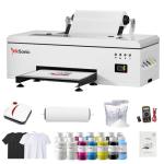 INKSONIC R1390 DTF Printer, C13 T-Shirt Printing Machine with Heat Press, Beginner-Friendly A3 DTF Printer Bundles, Direct to Film, White Ink Circulation, Auto-Clean