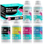 Mailumi DTF Ink Premium Pro Bundle for T-Shirts & Apparel, High Opacity White & Color Set, Universal for DTF Printers, Includes User Guide