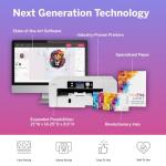 Sawgrass SG1000 VersiFlex Printer Bundle, Innovative Inks & Light Heat Transfer Paper Bundle - Soft-Touch Infusible Ink, 8.5x11 Paper - Professional Results on Untreated Fabric and Wood