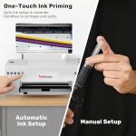 InkSonic L1800 A3 DTF Printer 2025, 13" Apparel Transfer Machine with Roll/Sheet Feed, Multi-Fabric Compatibility, One-Click Ink Setup, White Ink Circulation & Auto Cleaning, Heated Film Cutting,E13A