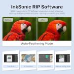 InkSonic L1800 A3 DTF Printer 2025, 13" Apparel Transfer Machine with Roll/Sheet Feed, Multi-Fabric Compatibility, One-Click Ink Setup, White Ink Circulation & Auto Cleaning, Heated Film Cutting,E13A