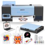 EXPLUX A3 Pro Max XP600 DTF Printer - 2X Faster Than L1800/L805, Foldable 5" Touchscreen, Anti-Clog System, for T-Shirts, Hats, Bags & More, 2-Year Ink Supply (A3DTF Printer + Oven + Laptop)