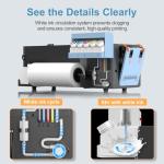 EXPLUX A3 Pro Max XP600 DTF Printer - 2X Faster Than L1800/L805, Foldable 5" Touchscreen, Anti-Clog System, for T-Shirts, Hats, Bags & More, 2-Year Ink Supply (A3DTF Printer + Oven + Laptop)