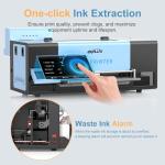 EXPLUX A3 Pro Max XP600 DTF Printer - 2X Faster Than L1800/L805, Foldable 5" Touchscreen, Anti-Clog System, for T-Shirts, Hats, Bags & More, 2-Year Ink Supply (A3DTF Printer + Oven + Laptop)