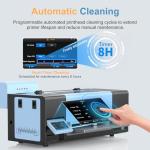 EXPLUX A3 Pro Max XP600 DTF Printer - 2X Faster Than L1800/L805, Foldable 5" Touchscreen, Anti-Clog System, for T-Shirts, Hats, Bags & More, 2-Year Ink Supply (A3DTF Printer + Oven + Laptop)