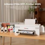 InkSonic R1390 A3 DTF Printer 2025, 13" Transfer Machine for Apparel Printing with Roll/Sheet Feed, One-Click Ink Setup, White Ink Circulation & Auto Cleaning, Versatile Multi-Fabric Printing, C13A