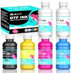 Mailumi DTF Ink Premium Pro Bundle for T-Shirts & Apparel, High Opacity White & Color Set, Universal for DTF Printers, Includes User Guide