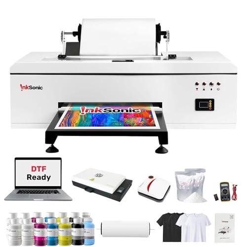 InkSonic R1390 DTF Printer, A3 T-Shirt Printing Machine with Laptop and Oven Bundle, 13" DTF Printer Machine, Direct to Film Heat Transfer, Commercial Custom Printing, T-Shirt Maker for Clothes Design