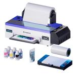 PUNEHOD A3 L1800 DTF Printer, Apparel Transfer Printing Machine w/Roll Feeder & White Ink Circulation for DIY Printing on Dark and Light Fabrics (A3 Printer+Oven)