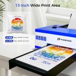 PUNEHOD A3 L1800 DTF Printer, Apparel Transfer Printing Machine w/Roll Feeder & White Ink Circulation for DIY Printing on Dark and Light Fabrics (A3 Printer+Oven)