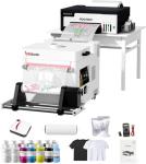 L8058 DTF Printer Machine with XP600 Printhead, A4 DTF Printer Bundle for DIY T Shirt Printing, Auto Cleaning for DIY & Custom Printing,White Ink Mixing, L8