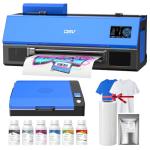 DSV A3 Plus XP600 DTF Printer with Oven, High-Speed Print Compared to L1800,4.5” LED Multi-Function Touch Screen, White Circulation&Automatic Cleaning, 2-Year Free Ink