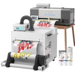 PLK Upgrade A3 Plus DTF Printer, XP600 DTF Printer with Shaker Dryer,Double-Speed,Auto-Cleaning & Dual White Ink System,Low Ink Alert,Diret to Film Machine Custom Garment Printing