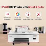 InkSonic R1390 DTF Printer, 13" T-Shirt Printing Machine with Laptop and Oven Bundle, A3 DTF Printer Machine, Direct to Film Heat Transfer, Commercial Custom Printing, T-Shirt Maker for Clothes Design
