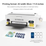 KOMHOW DTF Printer - L1800 A3 DTF Transfer Printing Machine, Direct to Film Printer with Security Software, DIY Print for Clothing and Multiple Fabrics (Includes Oven)