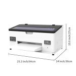 DTF A3 1390 Printer,DTF Transfer Printing Machine for DIY T-Shirt,with White Ink Circulation and Semi-Automatic Cleaning (A3 Printer +Software + 5x250ml Ink + 1 Roll Film +250g Powder)