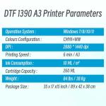 Ciezeical US Ship A3 1390 DTF Printer is Ideal for Small Businesses, DIY Enthusiasts, Tradespeople, and Beginners. Design Clothing, Shoes, Hats, and Bags with Distinctive Designs.