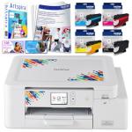 Brother SP-1 Sublimation Printer Starter Bundle with Full Ink Set, 160 Sublimation Transfer Sheets, 50 Blanks, Tape and More
