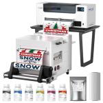 DSV A3+ Plus XP600 DTF Printer with Shaker&Dryer, Automatic Cleaning & White Circulation, 2X Speed Print Compared to L1800, 5” LED Multi-Function Touch Screen, One-Click to Print, 2-Year Free Ink
